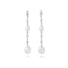 PENDIENTES PLATA Y PERLAS