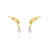 PENDIENTES DORADOS Y PERLAS