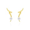 PENDIENTES DORADOS Y PERLAS