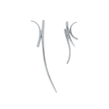 PENDIENTES DESIGUALES PLATA 