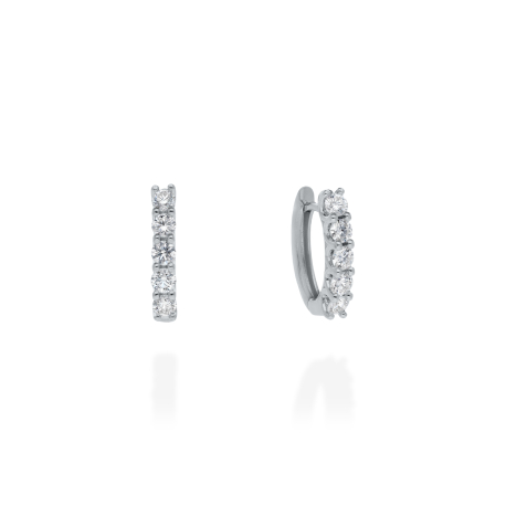 PERDIENTES ORO BLANCO BARRA BRILLANTES