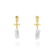 PENDIENTES DORADOS PERLA 