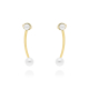 PENDIENTES DORADOS Y PERLAS