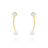 PENDIENTES DORADOS Y PERLAS