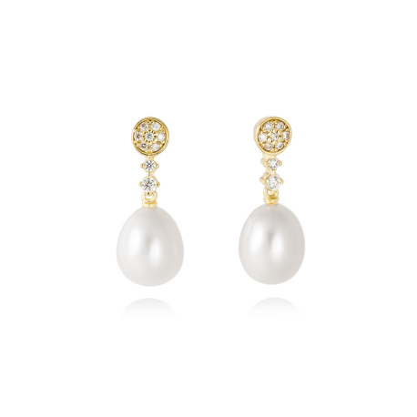 PENDIENTES DORADOS PERLA