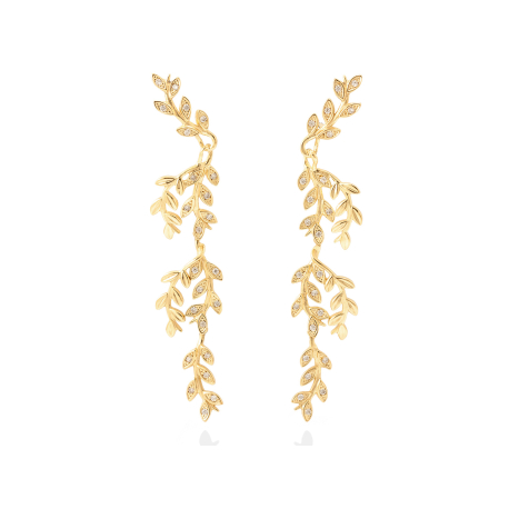 PENDIENTES HOJAS DORADAS