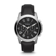 RELOJ HOMBRE ACERO CORREA PIEL NEGRA