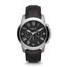 RELOJ HOMBRE ACERO CORREA PIEL NEGRA