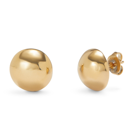 PENDIENTES MEDIAS BOLAS DORADOS