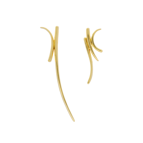PENDIENTES DORADOS ASIMETRICOS