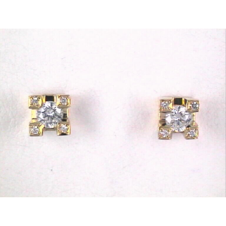 PENDIENTES ORO Y BRILLANTES