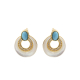 PENDIENTES NACAR Y TURQUESAS