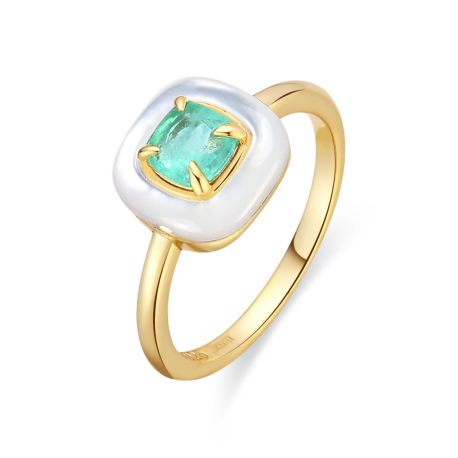 ANILLO NACAR Y VERDE