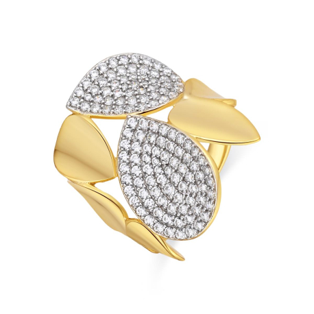 ANILLO DORADO Y CIRCONITAS