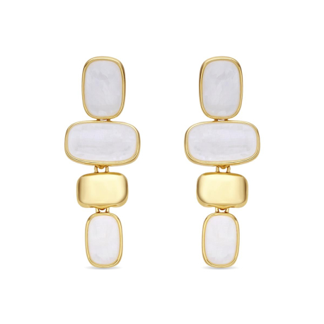 PENDIENTES DORADOS Y NACAR