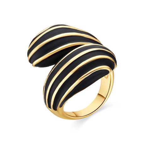 ANILLO DORADO Y NEGRO