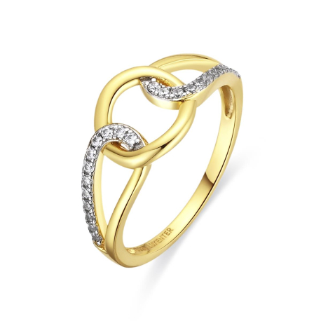 ANILLO DORADO Y CIRCONITAS