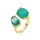 ANILLO DORADO Y VERDE
