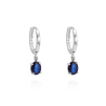 PENDIENTES ORO BLANCO Y ZAFIROS