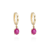 PENDIENTES ORO AMARILLO Y RUBI