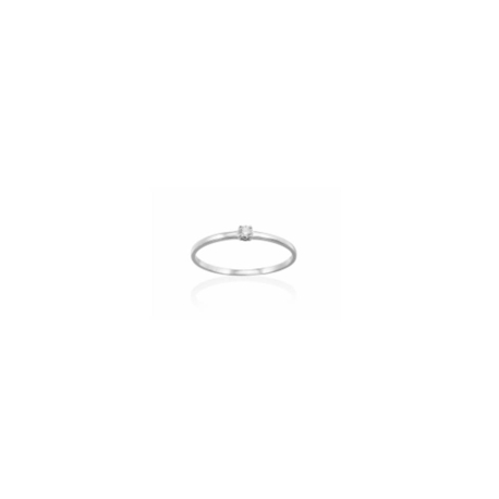 ANILLO ORO BLANCO Y DIAMANTE