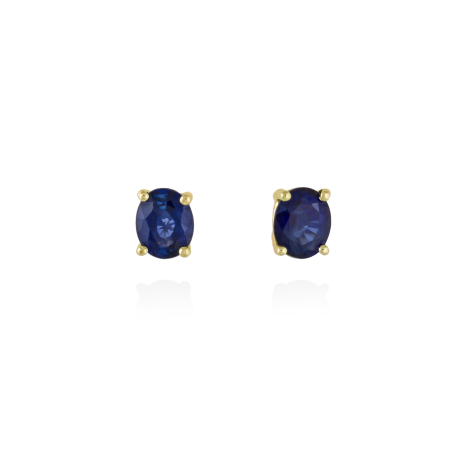 PENDIENTES ORO Y ZAFIRO