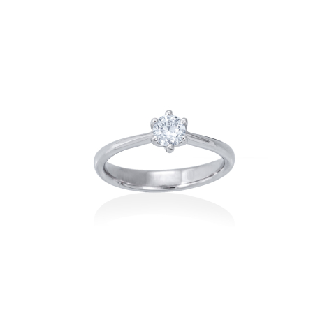 SOLITARIO ORO BLANCO Y DIAMANTE