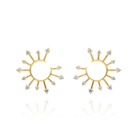 PENDIENTES ORO Y BRILLANTES
