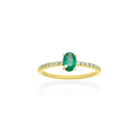 ANILLO ORO ESMERALDA