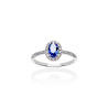 ANILLO ORO TANZANITA Y BRILLANTES