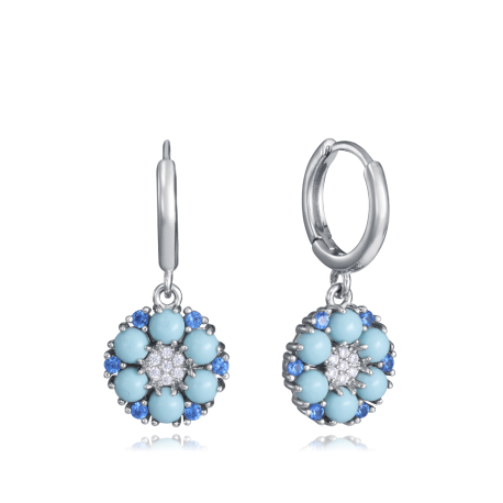 PENDIENTES ARO TURQUESAS