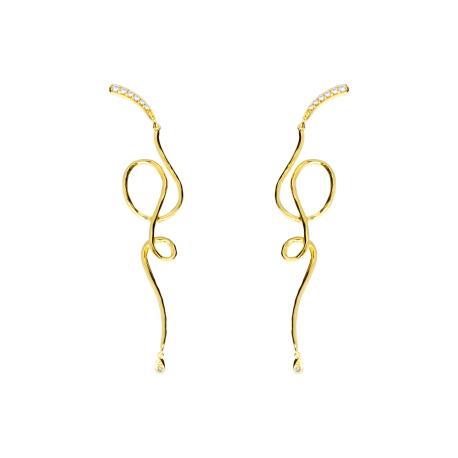 PENDIENTES LARGOS DORADOS