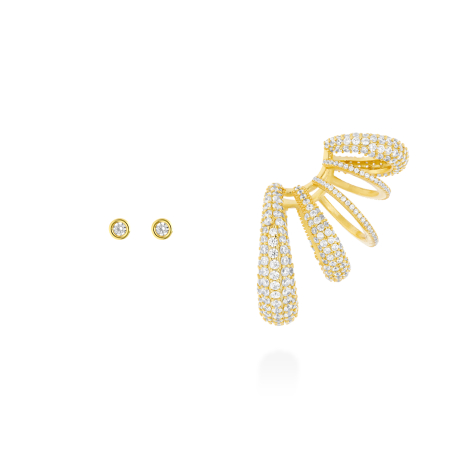 EARCUFF DORADO CIRCONITAS