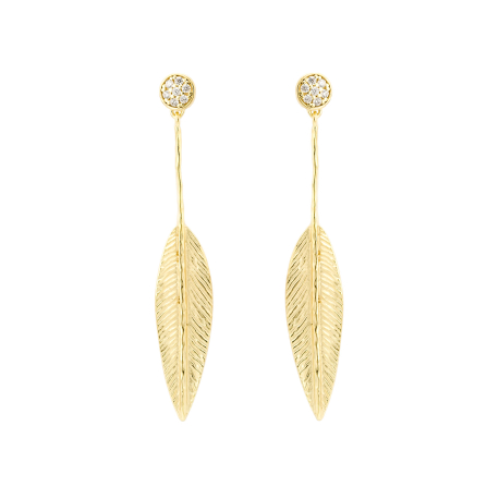 PENDI PLUMAS DORADOS