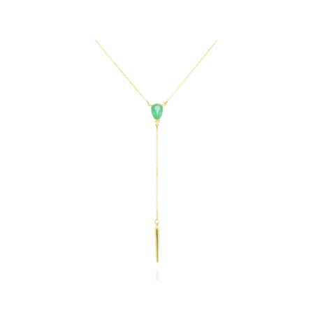 COLLAR ORO Y ESMERALDA