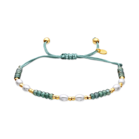 PULSERA VERDE PERLITAS