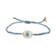 PULSERA CORDON AZUL Y PERLA