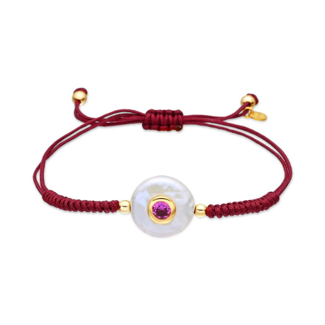 PULSERA ROJA Y PERLA