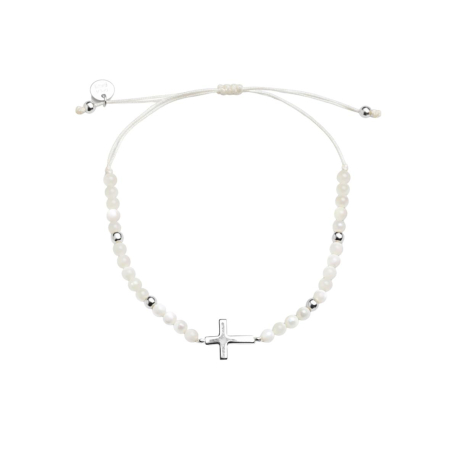 PULSERA CRUZ PLATA