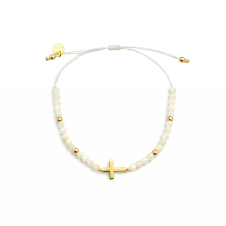 PULSERA CRUZ DORADA