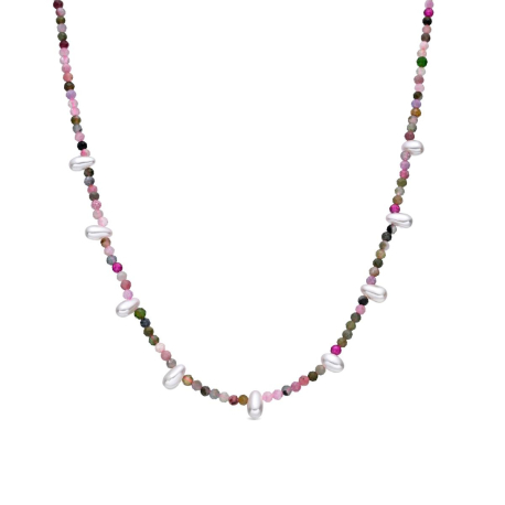 COLLAR COLORES Y PERLITAS.