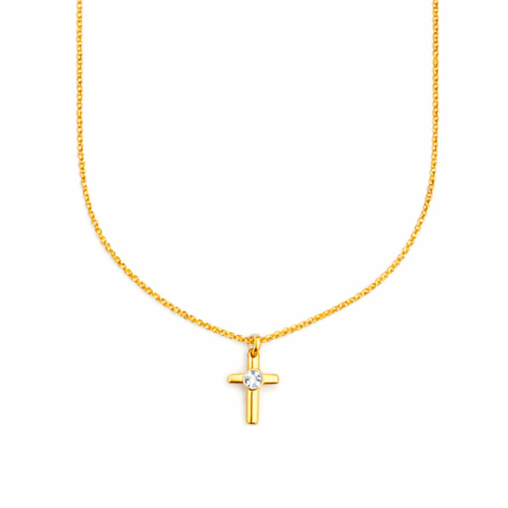COLLAR CRUZ DORADO