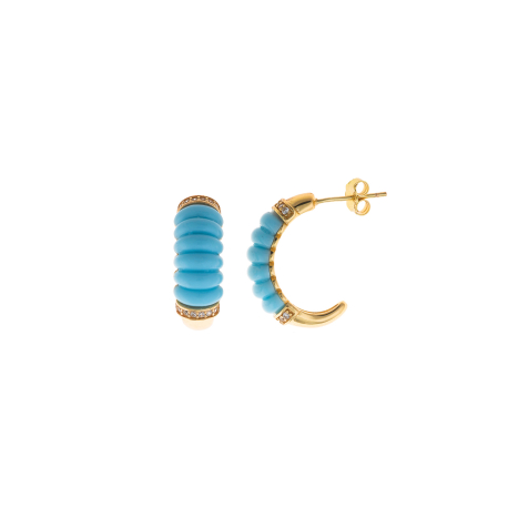 PENDIENTES ARO TURQUESAS