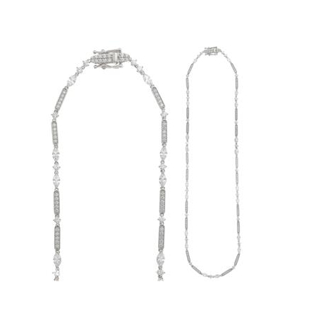 COLLAR PLATA Y CIRCONITAS