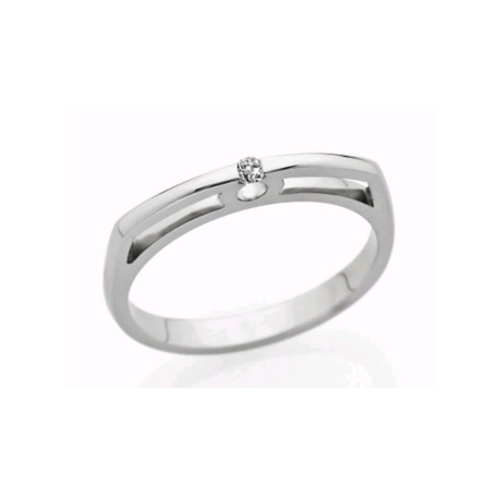 ANILLO ORO BLANCO Y DIAMANTE