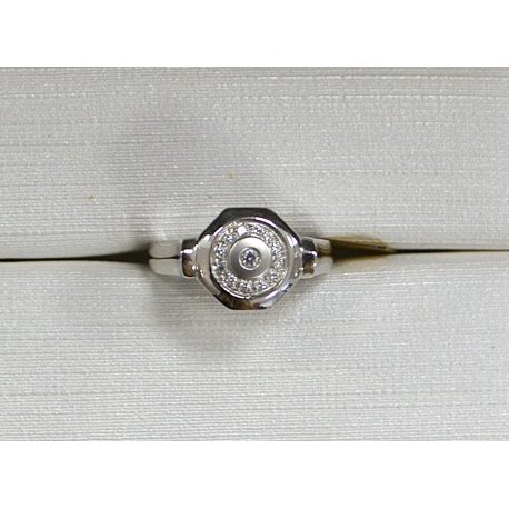 ANILLO ORO BLANCO Y CIRCONITAS