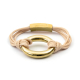PULSERA DORADA Y CUERO