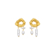 PENDIENTES DORADOS Y PERLAS
