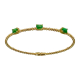 PULSERA ORO Y ESMERALDAS