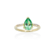ANILLO DORADO Y VERDE